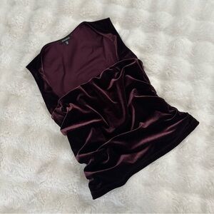 Cherry Velvet Bolero Tank Top Burgundy | Dynamite